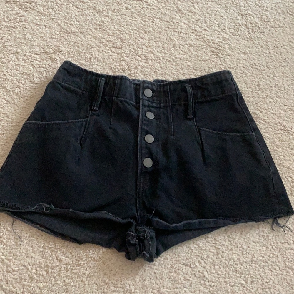 High waisted jeans shorts